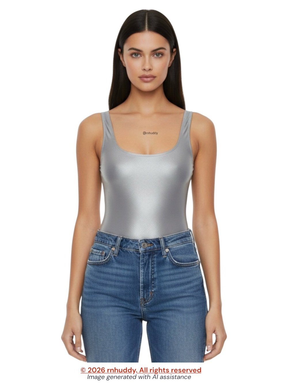 House of Harlow 1960 M silver all day contour bodysuit